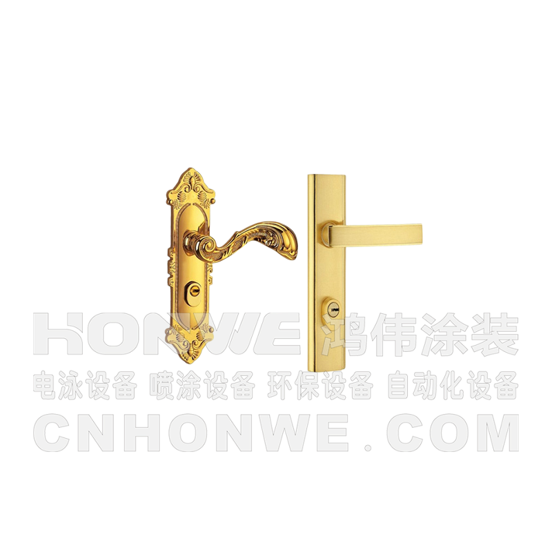 电泳仿金色锁具